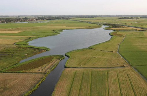 Luchtfoto van Oer-IJ polder