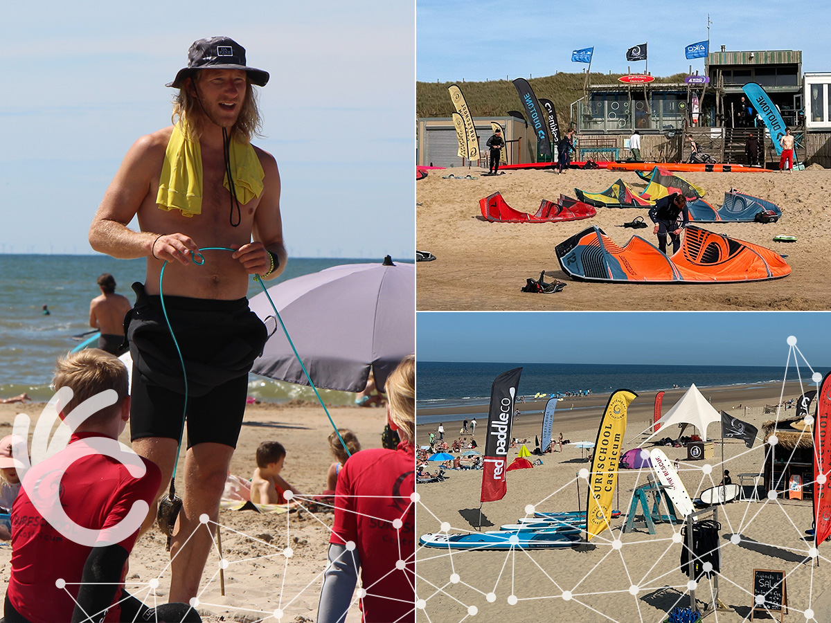 Collage van de Surfschool Castricum